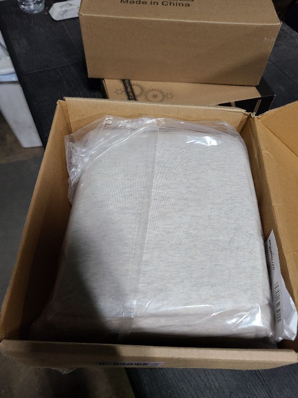 Photo 1 of Amazon Basics 4 Piece Bed Sheets Set, 100% Cotton Jersey, Includes Super Soft, Flat and Fitted Sheets, Pillowcase, Full, Oatmeal, Solid