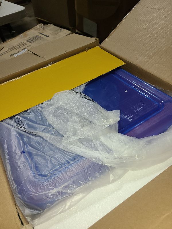 Photo 1 of Special Supplies Sensory Activity Table for Kids and Toddlers -with Plastic Buckets and Beach Toys for Interactive Learning - Water, Sand, and STEM Play (Two Buckets - Orange + Blue)