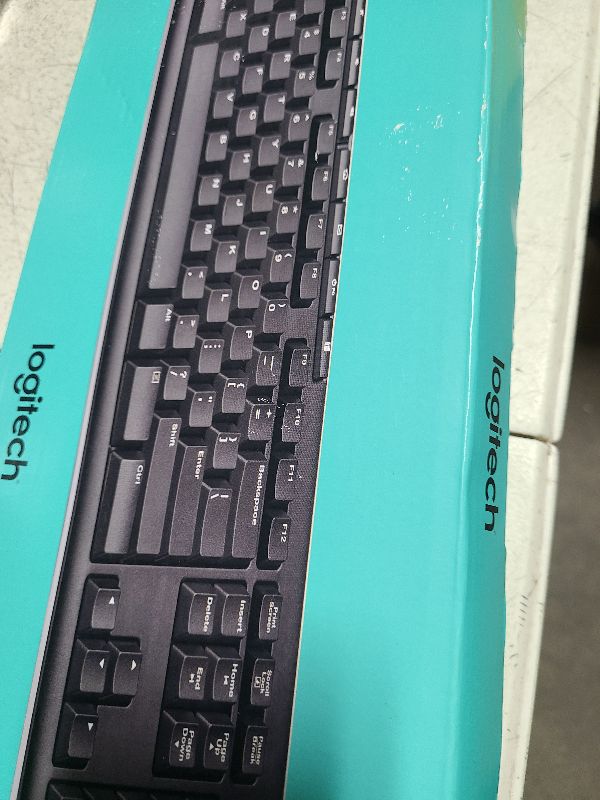 Photo 1 of Logitech K270 Wireless Keyboard for Windows, 2.4 GHz Wireless, Full-Size, Number Pad, 8 Multimedia Keys, 2-Year Battery Life, Compatible with PC, Laptop, Black