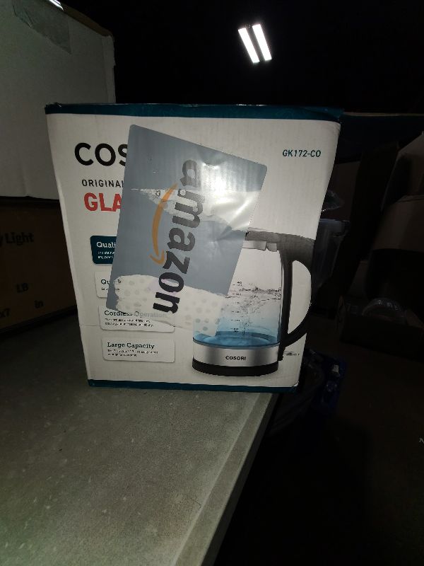 Photo 1 of Cosori Electric Kettle, No Plastic Filter & Spout, Stainless Steel Inner Lid, Tea Kettle & Hot Water Boiler For Coffee & Tea, Water Heater & Teapot, Automatic Shut Off, Black, 1.7L/1500W