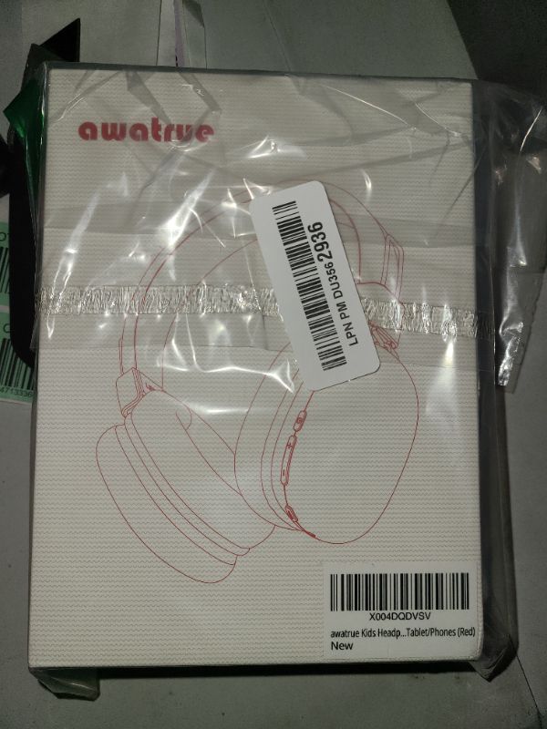 Photo 1 of awatrue Kids Bluetooth Headphones, Wireless Headphones with HD ANC Microphone, 50 Hours Playtime, Safe Volume, Type C Fast Charging, Foldable On-Ear Headset for Children/Teens/Smart Device (Red)