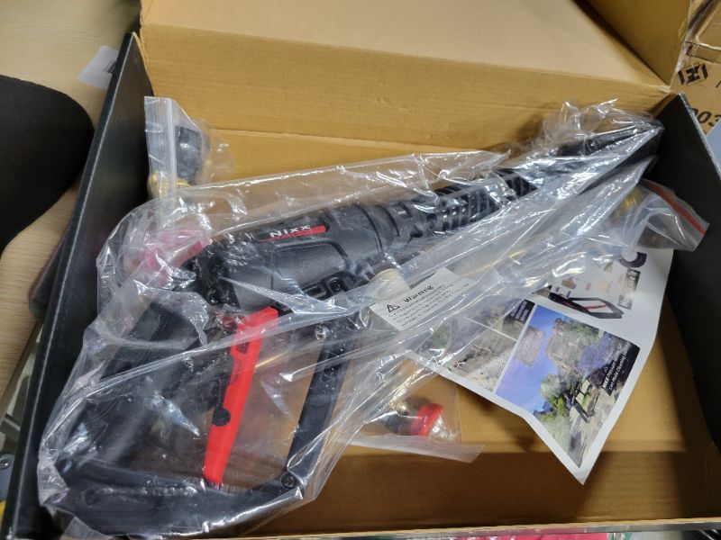 Photo 1 of Pressure Washer Gun with Power Wash Extension Wand 4000PSI, 5 Sprayer Nozzle Tips, Pressure Washer Adapter Set Quick Connect Kit, High Pressure Washer Accessories Black