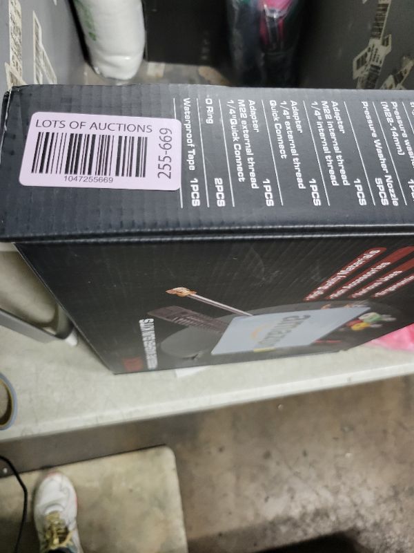 Photo 1 of Pressure Washer Gun with Power Wash Extension Wand 4000PSI, 5 Sprayer Nozzle Tips, Pressure Washer Adapter Set Quick Connect Kit, High Pressure Washer Accessories Black