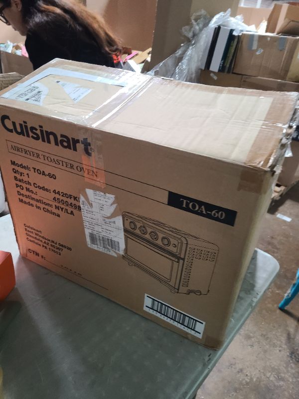 Photo 1 of Cuisinart TOA-60W Convection AirFryer Toaster Oven, Premium 1800-Watt Motor with 7-in-1 Functions and Wide Temperature Range, Large Capacity Air Fryer with 60-Minute Timer/Auto-Off, White