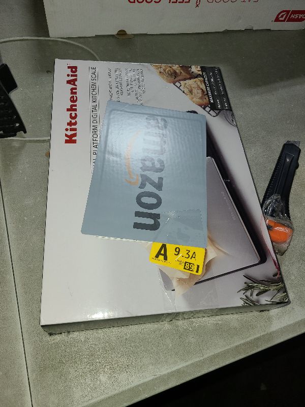 Photo 1 of KitchenAid KQ909 Dual Platform Digital Kitchen and Food Scale, 11 pound capacity and Precision 16oz capacity, Black with Stainless Steel