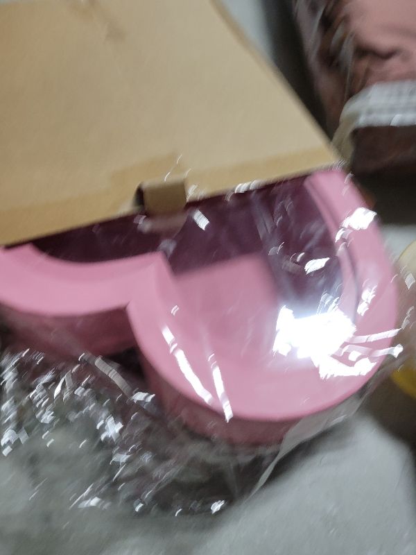 Photo 1 of 10"Cardboard Heart Shaped Mache Flowers Packaging Strawberries Sweets Gift Box with Clear Lid Set of 2(L/M) (Pink, Heart Shaped)