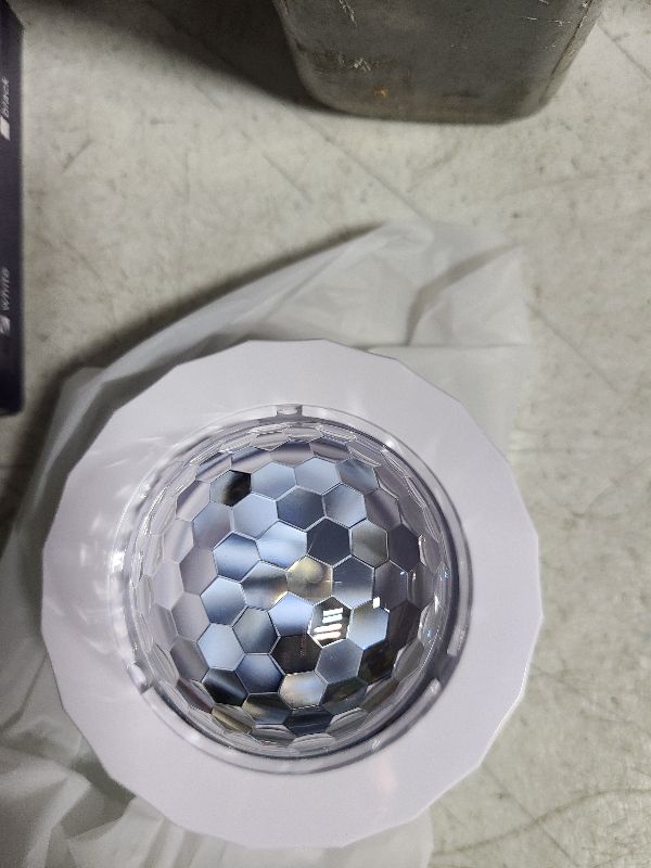 Photo 1 of Car Disco Ball for Car Disco Light Rechargeable Battery Mini Disco Ball for Car Music Sound Activated Multicolor Car Disco Lights Inside Your Car (White)