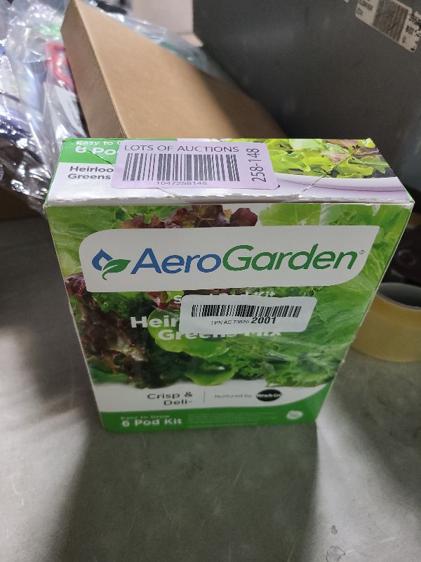 Photo 1 of AeroGarden Heirloom Salad Greens Mix Seed pod Kit with Pre-Seeded Grow pods, Liquid Plant Food, and Growing Guide, 6-Pod