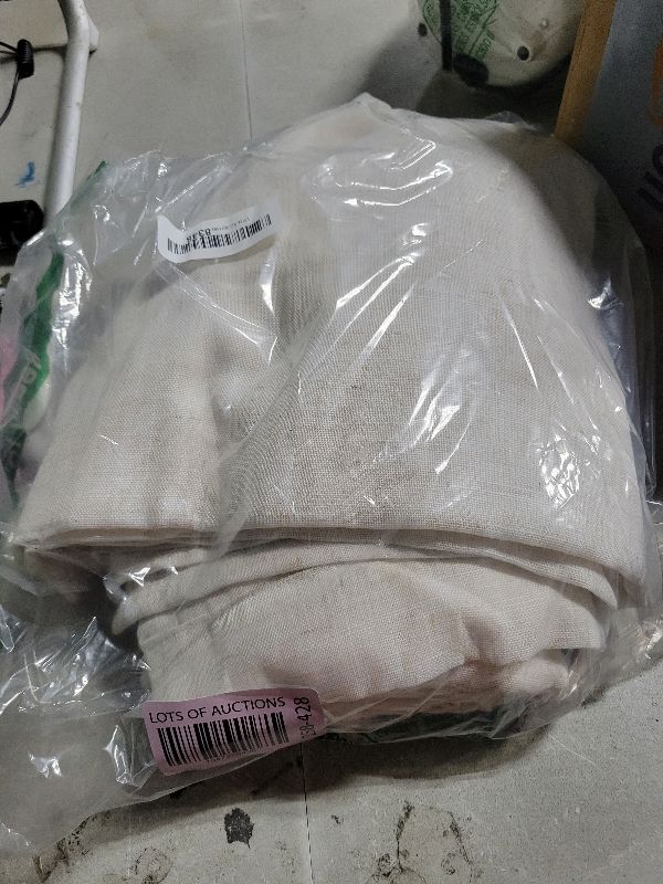 Photo 1 of Natural Linen Curtain 100 inch Length 2 Panels Set Back Tab Light Filtering Living Room Curtain Drapes Home Office Modern Minimalist Decor Farmhouse Boho Neutral Cream Semi Sheer Curtain 100 inch Long