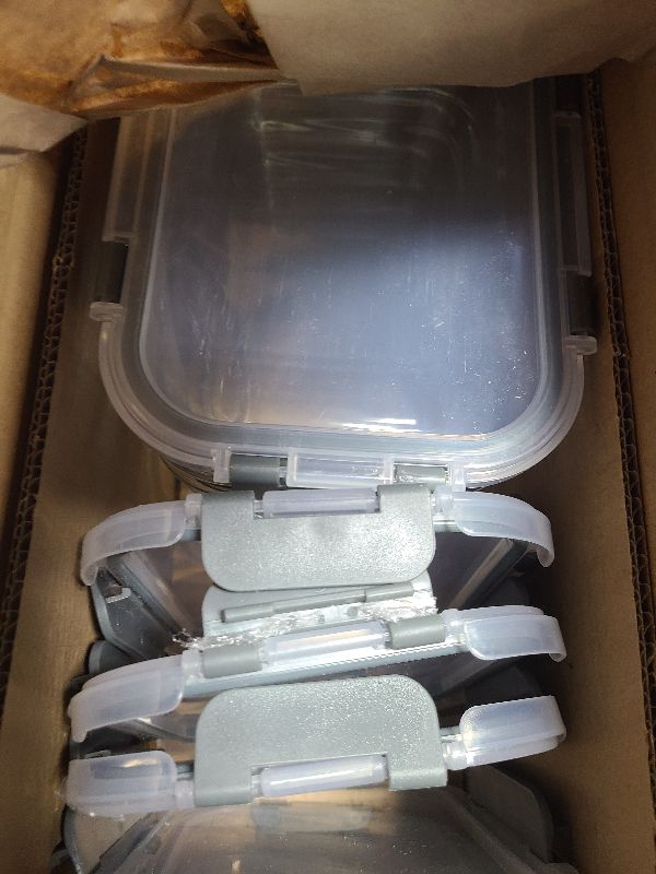 Photo 1 of KOMUEE 30 oz 5 Pack Glass Meal Prep Containers, Glass Storage Containers with Lids - Dishwahser, Microwave, Oven and Freezer Safe