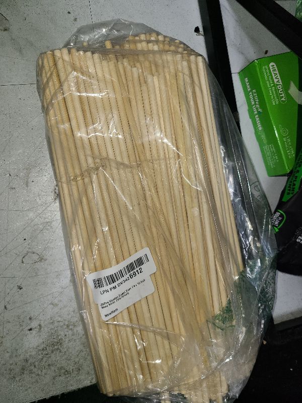 Photo 1 of 200Pcs Wooden Dowel Rods 1/4 x 12 Inch Wood Sticks (1/4x12inch)