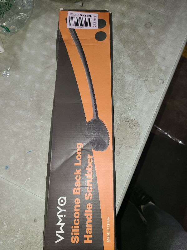 Photo 1 of VWMYQ Silicone Back Scrubber for Shower, 17in Lengthen Long Handle Body Brush, Double Sided Shower Brush for Shower Exfoliating and Massage Can Produce Rich Foam, Long Handle Back Scrubber for Men