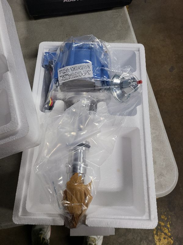 Photo 1 of A-Team Performance R2R Complete Distributor - Ready 2 Run for Chevy SBC BBC 283-454 Series - Automotive Replacement Ignition Parts Two-Wire Installation with Red Cap