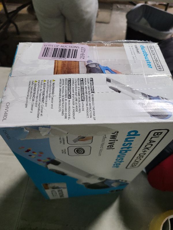 Photo 1 of BLACK+DECKER dustbuster AdvancedClean Cordless Handheld Vacuum, Compact Home and Car Vacuum with Crevice Tool (CHV1410L)