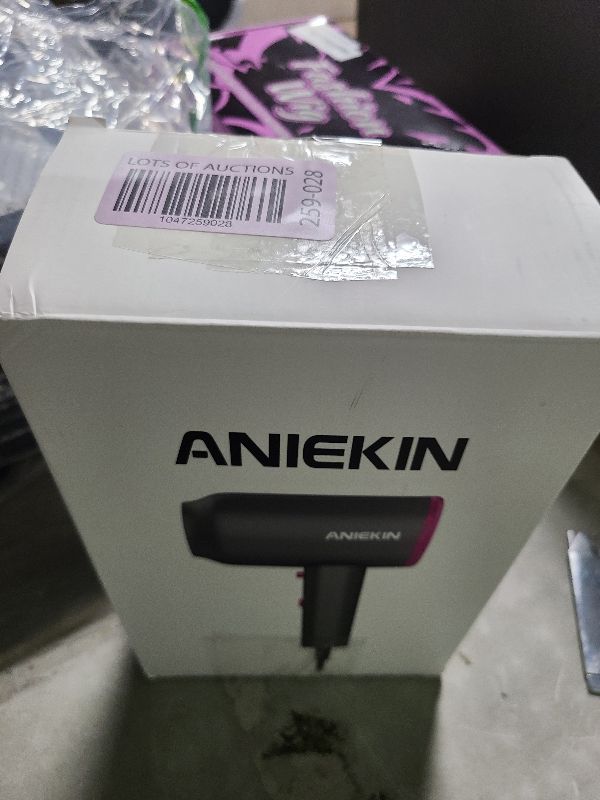 Photo 1 of ANIEKIN Hair Dryer, 1875 Watts Fast Drying Blow Dryer with Diffuser and Concentrator, Compact Lightweight Hair Dryer for Women and Men