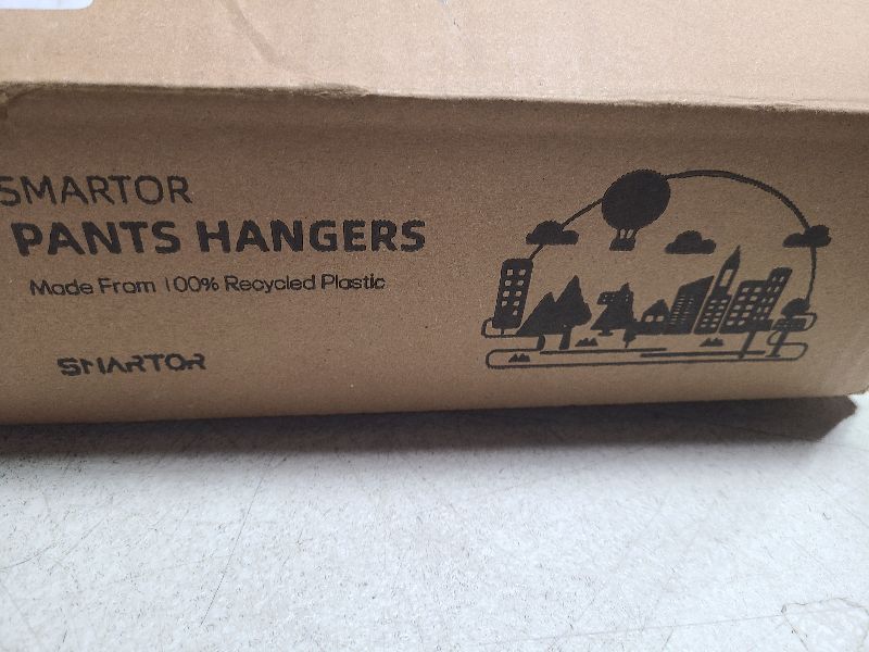 Photo 1 of 30-Pack 12-Inch Black Plastic Skirt Hangers with Non-Slip Clips and 360° Hooks - Durable, Sturdy, and Economical for Hanging Skirts or Pants