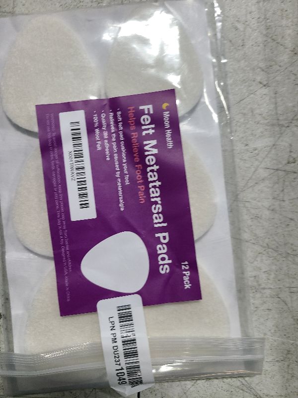 Photo 1 of 12-Pack Metatarsal Foot Pads for Pain Relief - 1/4” Thick, Ball of Foot Cushions for Women and Men, Forefoot and Sole Support, Metatarsalgia Mortons Neuroma. Metatarsal Pads Ball of Foot Cushions.