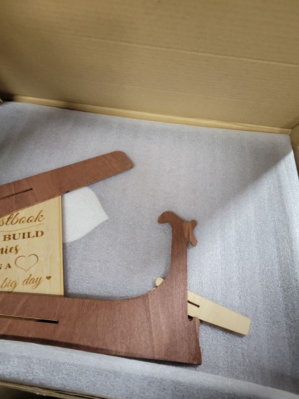 Photo 1 of Wedding Guest Book Alternative Rustic Wedding Table Decorations Wedding Favors Wedding Decorations for Reception Wedding Bridal Shower Decor Vow Books MISSING Wood Hearts-
