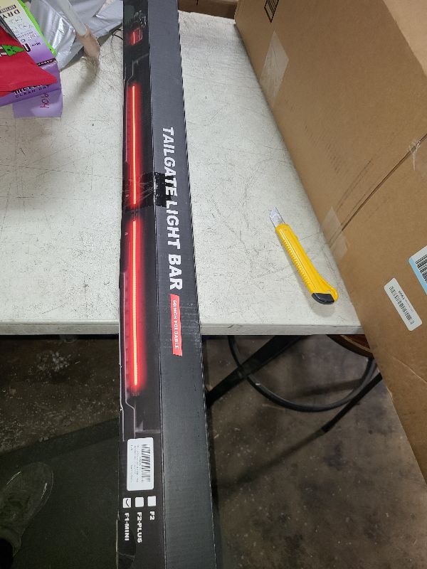 Photo 1 of 60 inch LED Tailgate Light Bar Strip for Truck, Full Function Amber Sequential Turn Signal, Red Brake Running, White Reverse Light, IP67 Weatherproof