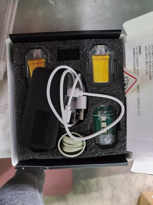 Photo 1 of 4PCS Wireless LED Strobe Lights with Remote Control, Upgraded to 350 mAh USB Rechargeable 8-Color High Brightness Waterproof Anti-Collision Warning Lights for Car, Motorcycle, Drone, Truck, Bike