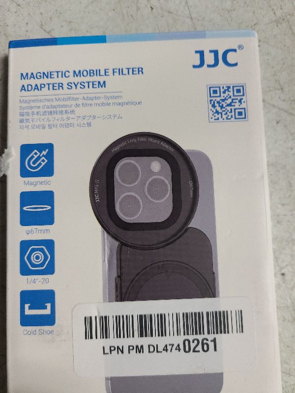 Photo 1 of 67mm Phone Lens Filter Adapter Mount for iPhone 16/15/14 Pro Max Plus, Double-Sided Magnetic Phone Lens Filter Ring with 1/4-20" Screw & Cold Shoe Mount Pull-Out to fit 16/15 Pro Max for ND/UV/CPL