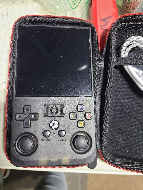 Photo 1 of 2025 New Upgrade R36MAX Retro Handheld Game Console with 64G Built-in 18000+ Classic Games, Portable Hand Held Open Source Linux System 4.0-in 4k HD IPS Screen Video Player (Black MAX 64GB)
