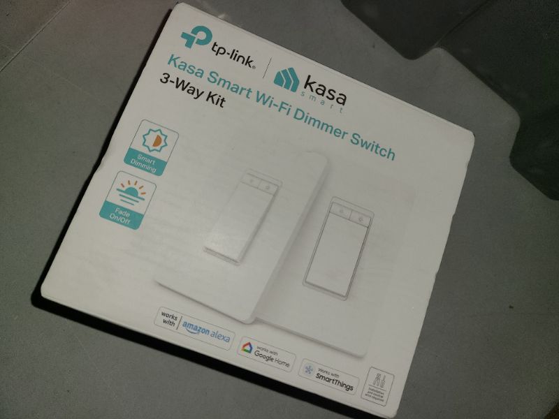 Photo 1 of Kasa Smart 3 Way Dimmer Switch KIT, Dimmable Light Switch Compatible with Alexa, Google Assistant and SmartThings, Neutral Wire Needed, 2.4GHz, ETL Certified, No Hub Required, White (KS230 KIT v2)
