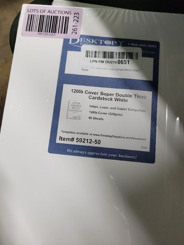 Photo 1 of 120lb Cover Thick Cardstock Paper - Plain Heavy Bright White Stock - 8.5" x 11" (50 Sheets)
