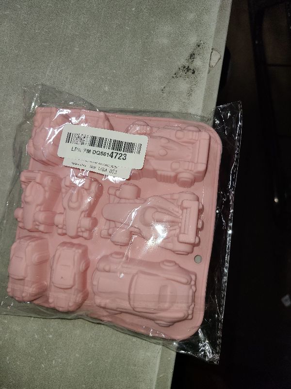 Photo 1 of 2 Pack Racing Car Jello Molds Silicone 9 Cavity 3D Car Themed Chocolate Mold Ice Cube Tray DIY Baking Tool for Kids Chocolate Cake Dessert Candy Mousse Pastry Cupcake Topper Handmade Soap Crayons