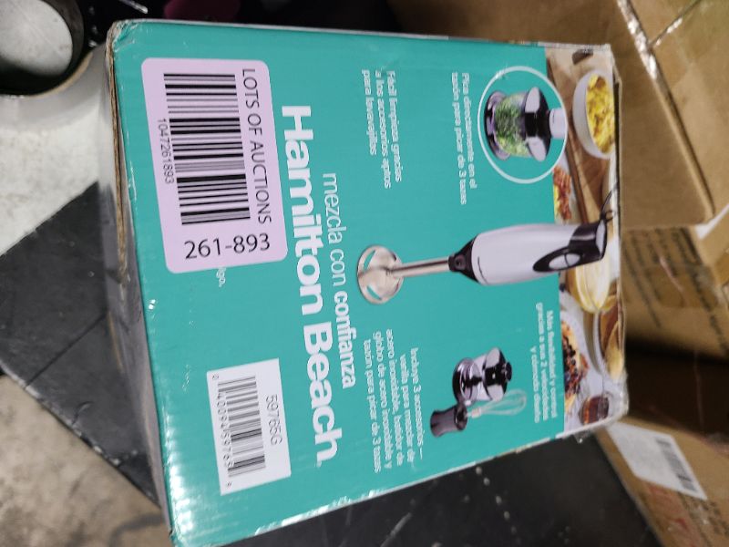 Photo 1 of **NO CHOPPING BOWL**
Hamilton Beach 59765 2 Speed Hand Blender with Chopping Bowl