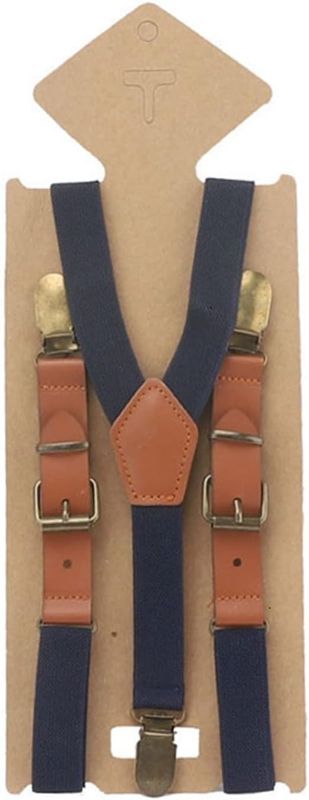 Photo 1 of 2cm Elastic Suspenders Solid Baby Boy Suspenders Retro Braces Adjustable Y-shape Back Kids (Color : 9, Size : 1SIZE)

