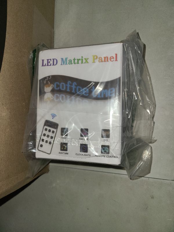 Photo 1 of Super RGB Programmable LED Sign, 23"x5" Scrolling Big Flexible LED Matrix Panel, Smart APP Control Custom Text Pattern Animation, Led Digital Display Eye LED Sceen Lights for Car Window Store Decor