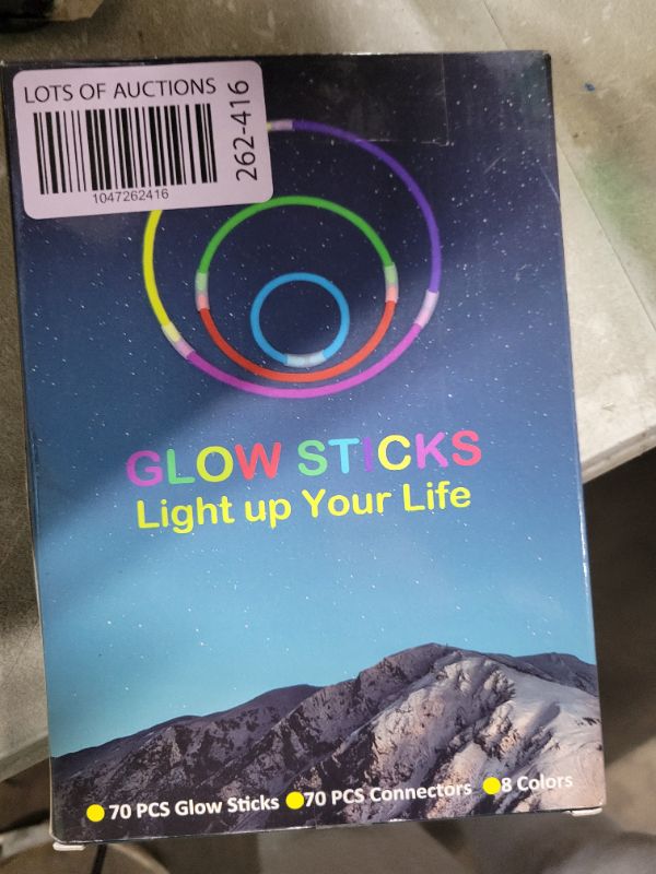 Photo 1 of AIVANT Glow Sticks Bulk Party Supplies | 70 PCS 8 Inch Glowsticks with Connectors | Glow in the Dark Light Up Sticks Party Favors Decorations