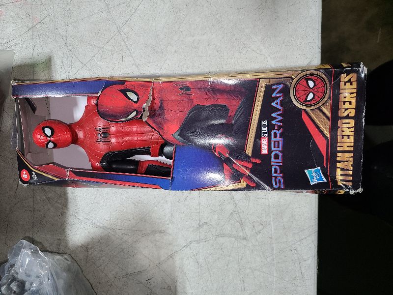 Photo 1 of Spider-Man Marvel Titan Hero Series 12-Inch New Red and Black Suit Action Figure Toy, Movie Inspired, for Kids Ages 4 and Up