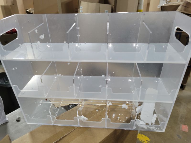 Photo 1 of Marsui 3 Tier Acrylic Tea Bag Organizer for 270 Tea Packets 15 Compartments Vertical Tea Bag Organizer Holder Clear Teabag Storage Rack Acrylic Tea Bar Accessories for Countertop Cabinet Drawer