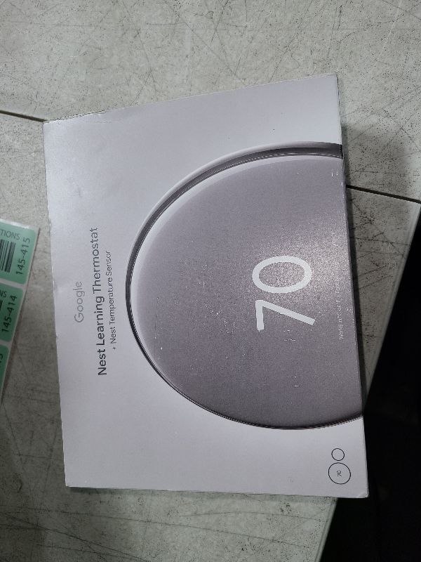 Photo 1 of Google Nest Learning Thermostat (4th Gen, 2024) with Nest Temperature Sensor - Energy Saving Smart Thermostat with Adaptive Eco - Works with Alexa and Google Home App - Polished Silver