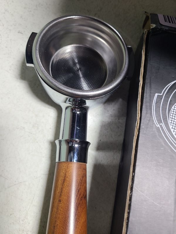 Photo 1 of Bottomless Portafilter Ascaso Milesto Em19M2 Crem One Casadio Semremo Cimbali Royal Gemilai Bezzera Gaecm Filter Basket Thailand Rosewood Aluminum Alloy 2 Ears Portafilter