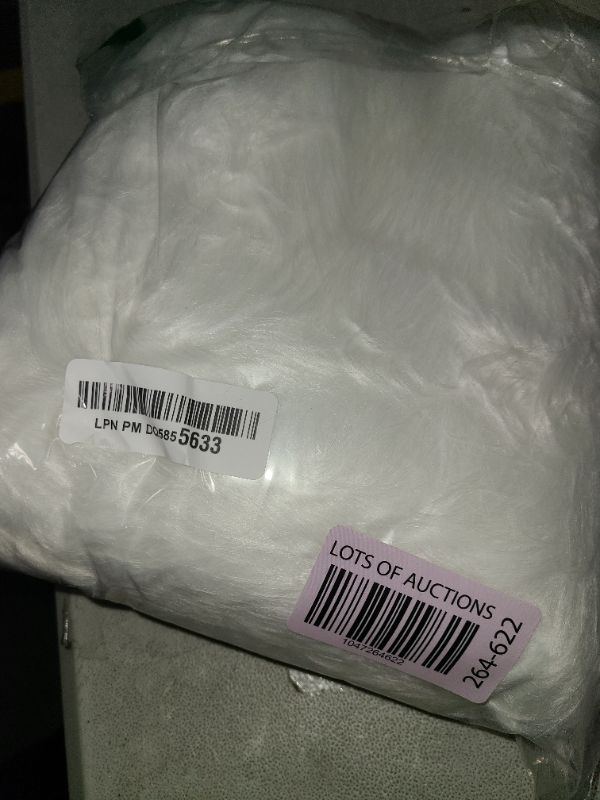 Photo 1 of duduta Small White Faux Sheepskin Throw Rug 2x3 ft, Fluffy Shag Fur Chair Cover Washable