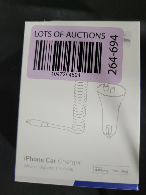 Photo 1 of Syncwire iPhone Car Charger - Upgrade [Apple MFi Certified] 4.8A/24W Car Charging Adapter with Built-in Coiled Lightning Cable for Apple iPhone 14/13/12/11/Xs/XS Max/XR/X/8/7/6 Plus, iPad & More