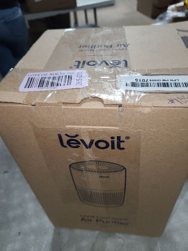 Photo 1 of LEVOIT Air Purifiers for Bedroom Home, 3-in-1 Filter Cleaner with Fragrance Sponge for Better Sleep, Filters Smoke, Allergies, Pet Dander, Odor, Dust, Office, Desktop, Portable, Core Mini-P, White
