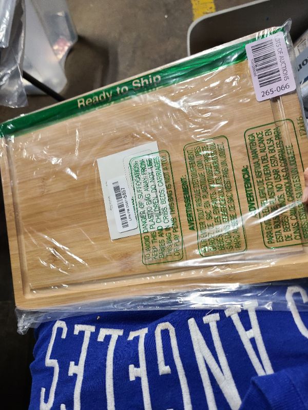 Photo 1 of Hiware Wood Cutting Boards for Kitchen, Heavy Duty Bamboo Cutting Board with Juice Groove, Bamboo Chopping Board Set for Meat, Vegetables - Set of 3