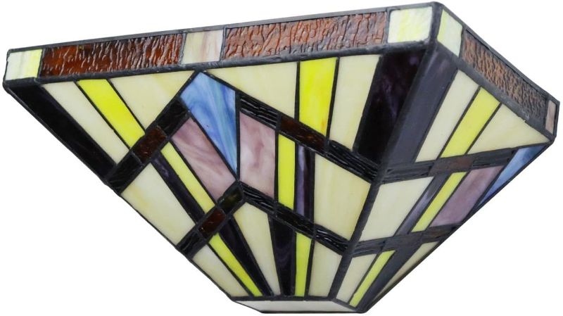 Photo 1 of Nizrsky Small Tiffany lamp Agate Amber Stained Glass Table Lamp 15.7X8X5 Inches Antique Vintage Tiffany Style Lamp for Bedroom Living Room Office,Luxury Bedside Night Light