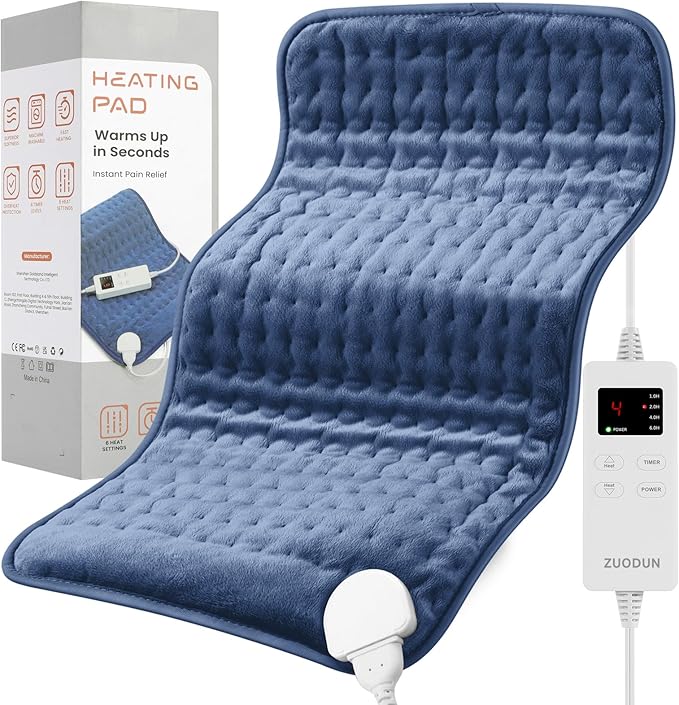 Photo 1 of Heating Pad for Back Pain Cramps Relief, ZUODUN Electric Heating Pads for Neck/Shoulder/Leg with Auto Shut Off Large, 6 Heat Settings & Moist Heat Options, Christmas Gifts for Women, Men, Mom, Dad
