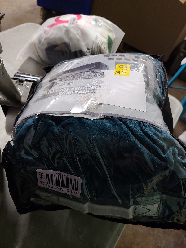 Photo 1 of ULTICOR Extra Wide 75" - 100", Reclining 2 Seater Sofa, Extra Wide Reclining Love Seat Slipcover, 6-Piece Velvet Stretch, Reclining Sofa Covers, Thick, Soft, Washable (Deep Teal)