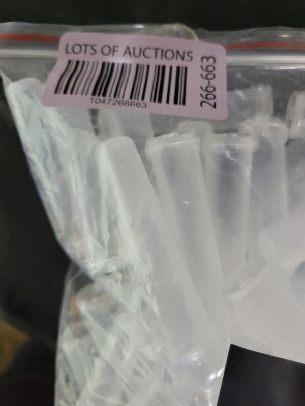 Photo 1 of Juvale 100 Pack Flower Water Tubes, 0.7 x 2.75 Inches, Clear Vials with Caps for Floral Arrangements, Florist Supplies Decorations for Centerpieces, Weddings, and Valentine's Day