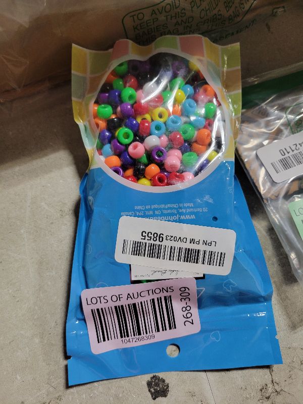 Photo 1 of 540pcs John Bead Assorted Plastic Pony Craft Beads for DIY Jewelry Bracelet Necklace Making, 160g