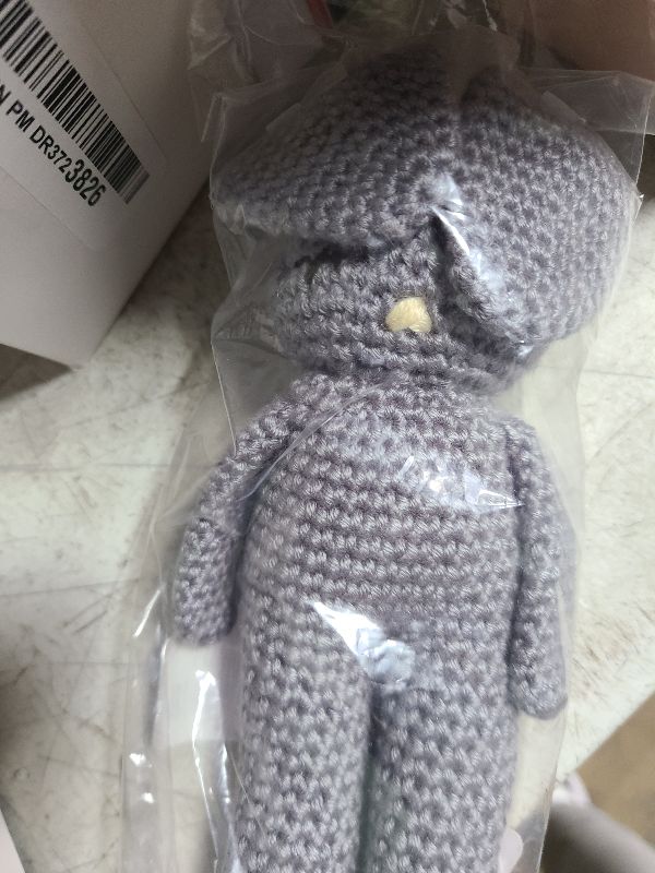 Photo 1 of Moni's Choice Easter Baby Stuffed Animal Bunny Rabbit Handmade Plush Easter Stuffed Animal Knitted Doll Baby Sleep Toy Newborn Gift Handmade(Grey)