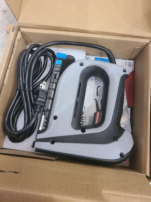 Photo 1 of Arrow Electric Staple Gun Kit, Corded Stapler with 3750 Pieces T50 1/4", 3/8", 1/2" Staples, for Upholstery Professional and DIY Projects, T50ACD