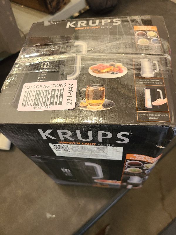 Photo 1 of KRUPS Smart Temp Electric Kettle: 1.7L Capacity, 5 Precise Temperature Settings, Digital Display, Cool-Touch Exterior, Cordless Design for Tea and Coffee Lovers