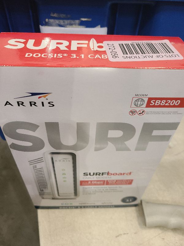 Photo 1 of ARRIS (SB8200) - Cable Modem - Fast DOCSIS 3.1 32x8 Gigabit Cable Modem , Approved for Comcast Xfinity, Cox, Charter Spectrum, & more | 1 Gbps Max Internet Speed, 4 OFDM Channels